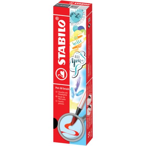 Pennarello Stabilo Pen 68 brush - punta a pennello - M 1 mm blu scuro 568/41